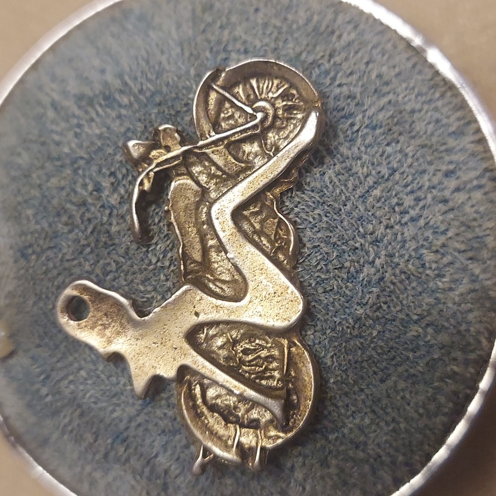 🩶 Vintage Silver Motorcycle Pendant